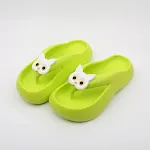 Black and White Cat Flip Flops for Women, Thick Bottom for Outdoor Wear, Comfortable and Stylish Summer Footwear, Perfec — photo 1
