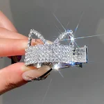 Rhinestone anti-verzakkings haarklip, klein voor achterhoofd, vast, voorkomt doorzakken, voor een betere ondersteuning. — foto 11