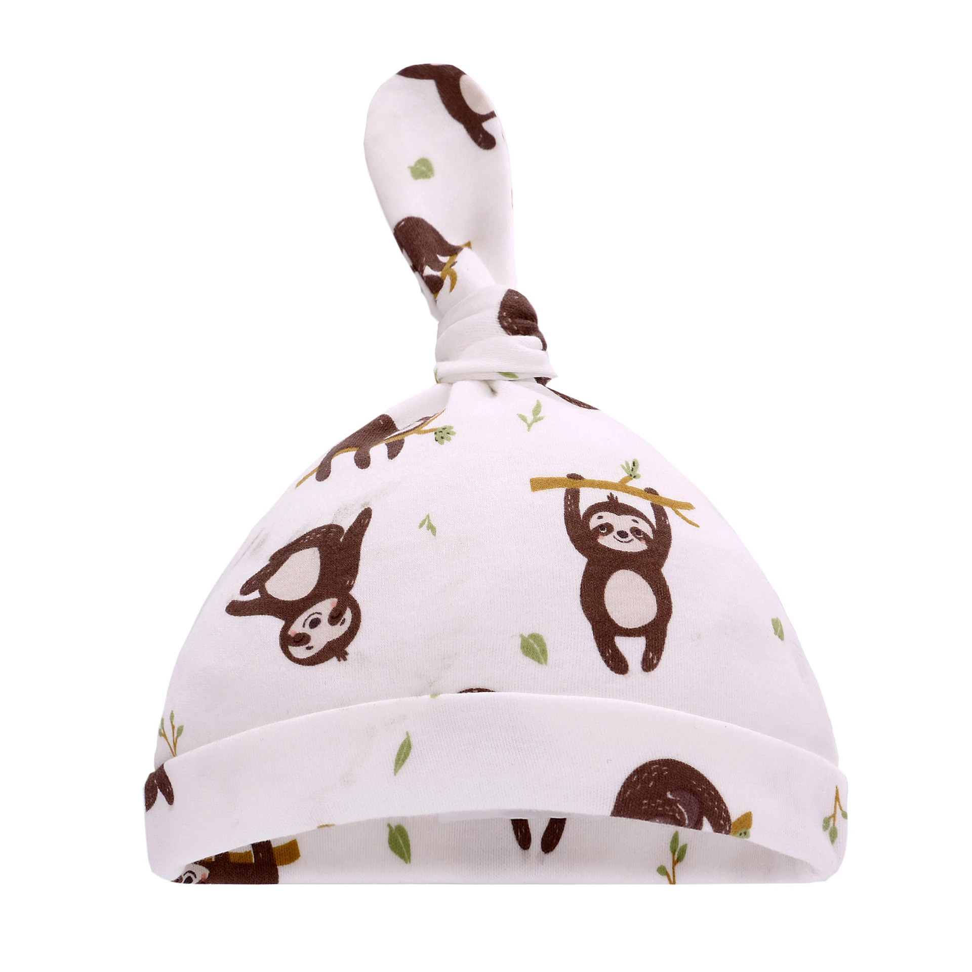 Chapéu fino de algodão estampado para bebê Leve e respirável chapéu para proteger a pele sensível do seu bebê Ideal para dias ensolarados — foto 11