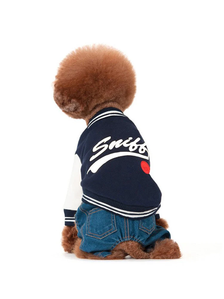 Title 3, Pet Dog Cat Sweater Printed Baseball Uniform, k...
