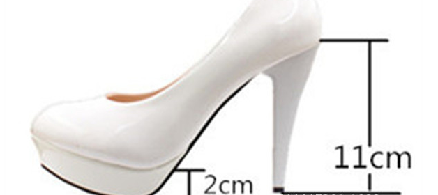 Title 2, White High Heel Large Size Wedding Shoes Round ...