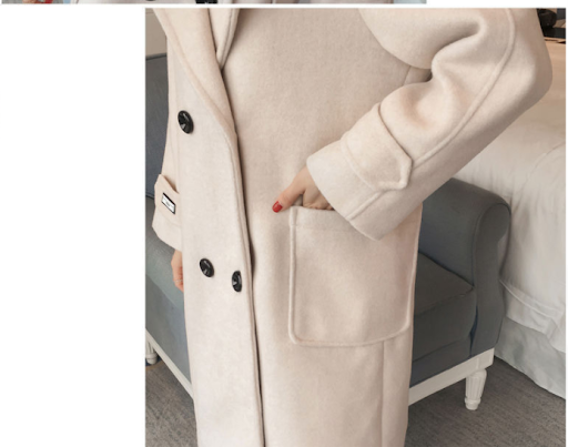 Title 5, Womens mid-length Korean thick woolen coat