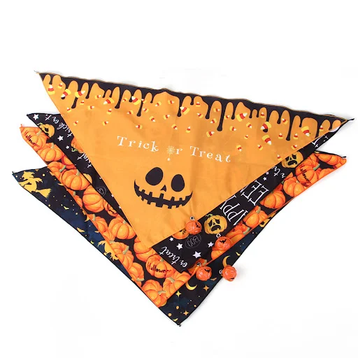 Halloween Bell Dog Collar Triangular Bandage Scarf Puppy Pet Bandana Collar Cotton Bandanas Pet tie Grooming Halloween P — photo 5