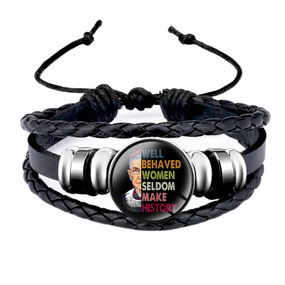 Pulseira trançada ajustável Tempo de Justiça Ginsburg Ruth Bader Ginsburg, celebra a juíza, design elegante e significativo. — foto 11