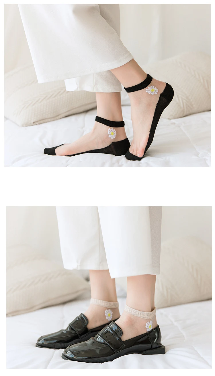 Women's Low-cut Liners, Transparent Spun Glass Thin Socks. Experience invisible comfort and breathability. Perfect for f — photo 31