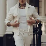 Jaqueta americana masculina com abotoamento simples. Design clássico para uso diário. Roupa externa durável, confortável e elegante. Perfeita para ocasiões casuais ou semiformais. — foto 5