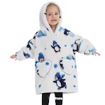 Cobertor Roupa Infantil de Veludo Algodão com Capuz, Quente e Confortável, Plus Size, Cobertor Preguiçoso Grosso para Meninos e Meninas. — foto 5