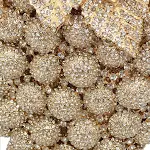 Bolsa de jantar com diamantes e uvas cravejada de diamantes, ideal para jantares glamorosos e eventos especiais. Elegância radiante. — foto 8