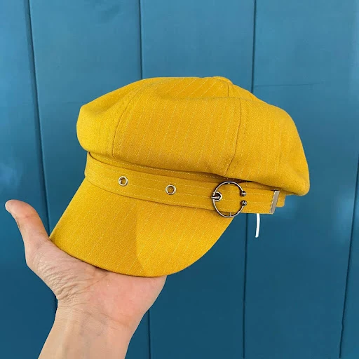Title 2, Striped Hoop Octagonal Hat Vintage Beret
