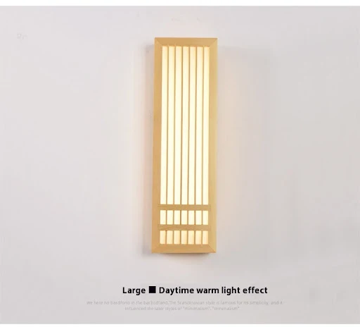 Title 3, Solid Wood Bedroom Bedside Hotel Wall Lamp Aisl...