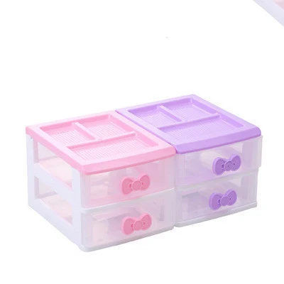 Title 3, Drawer Type Plastic Makeup Table Storage Box fo...