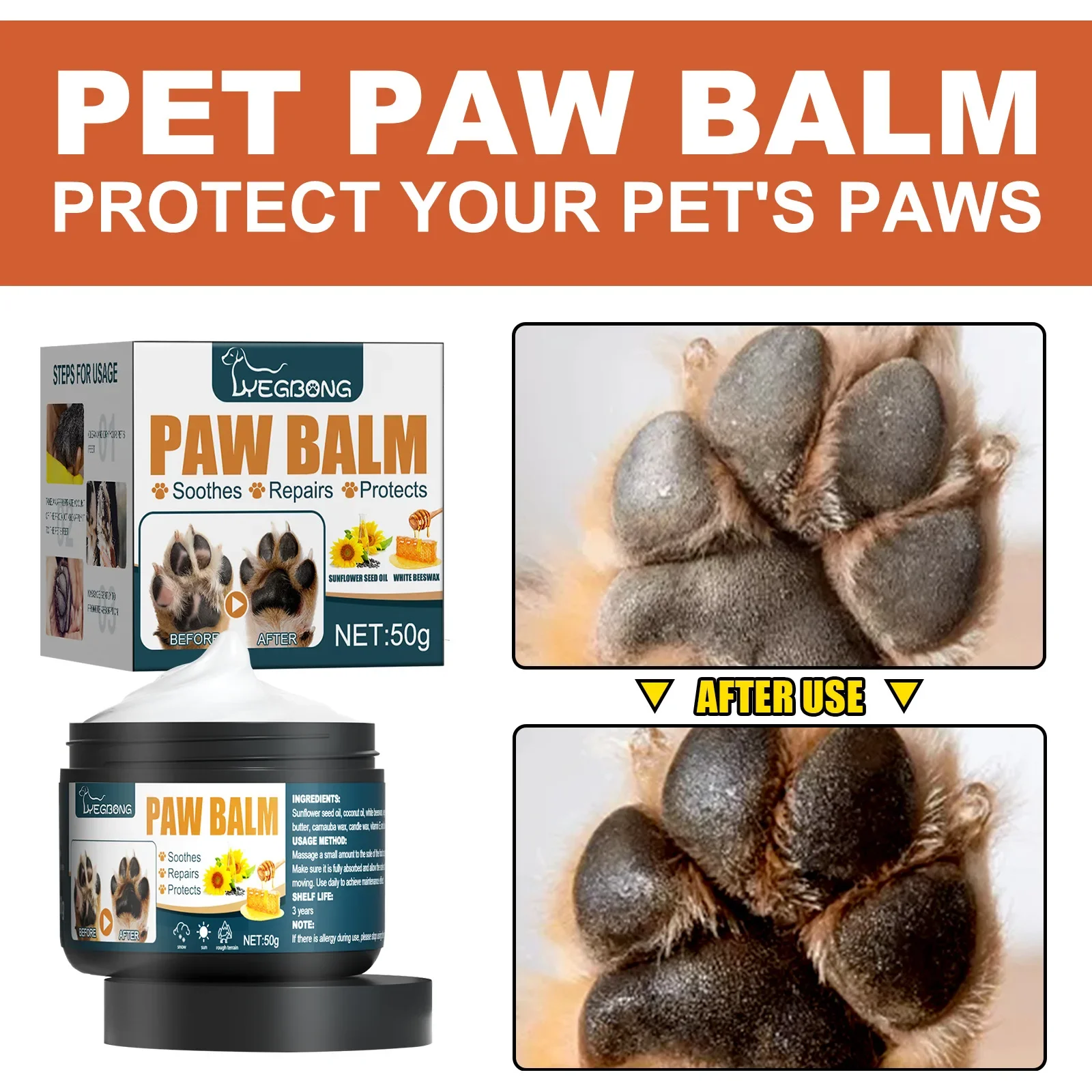 Title 5, Pet Paw Balm Cats Dogs Claw Protection Cream Pe...