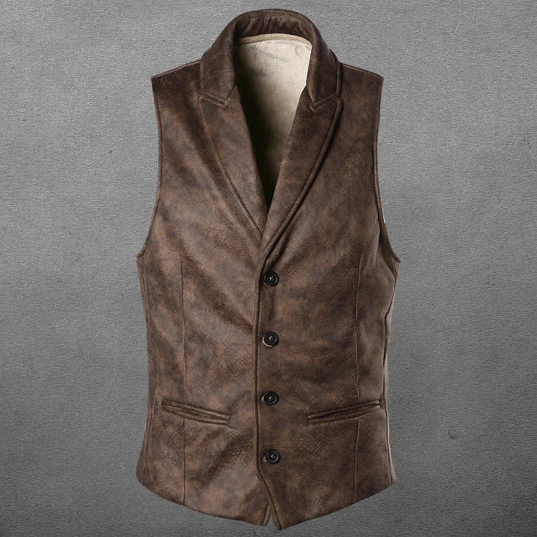 Korean Style Suede Single Breasted Jacket Vest. Modern fashion piece for a stylish look. Versatile outerwear, perfect fo — photo 5