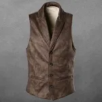 Korean Style Suede Single Breasted Jacket Vest. Modern fashion piece for a stylish look. Versatile outerwear, perfect fo — photo 5