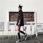 Summer ins dark streamer vertical stripe loose short-sleeved shirt top, perfect for the tide, stylish, comfortable, and — photo 5