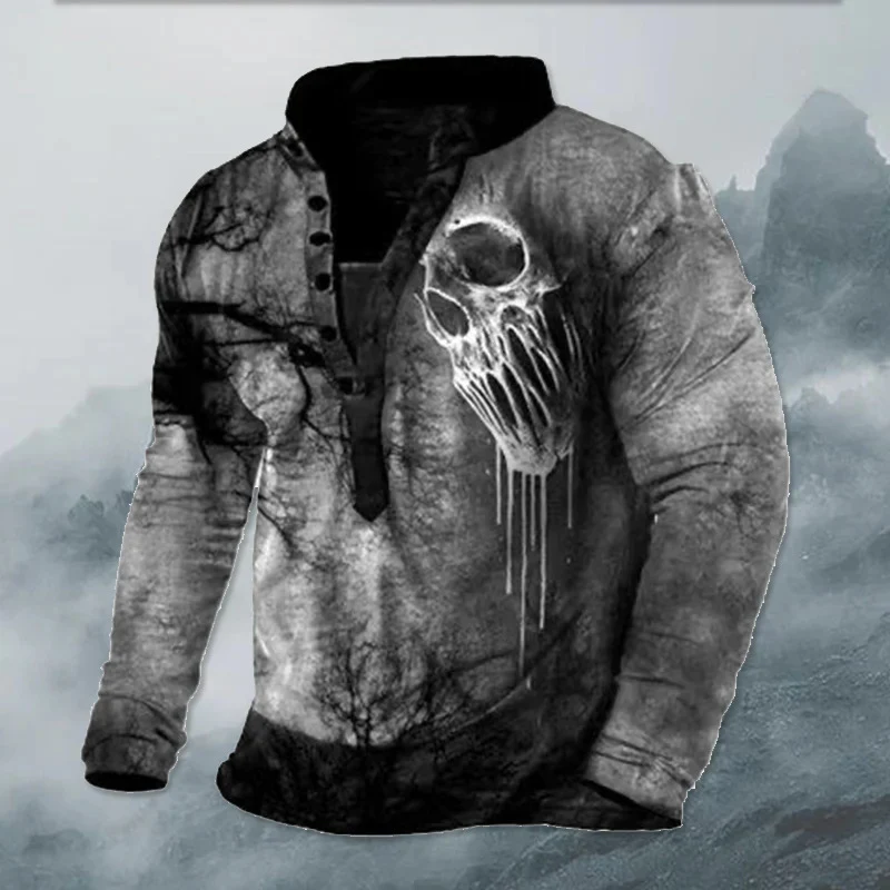 Title 9, 3D T-shirt Digital Print Wolf Skull For Men