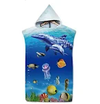Roupa de banho com capuz, à prova de vento, para proteção solar na praia, ideal para trocar de roupa com privacidade e conforto. — foto 2