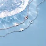 Pulseira de diamante prateada de nuvem fofa — foto 3
