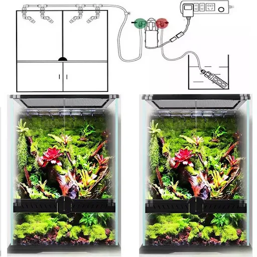Reptile Fogger Silent Pump Misting Spray System Kit Nebulizer for Plant Greenhouse Garden Irrigation Terrarium Spraying — photo 6
