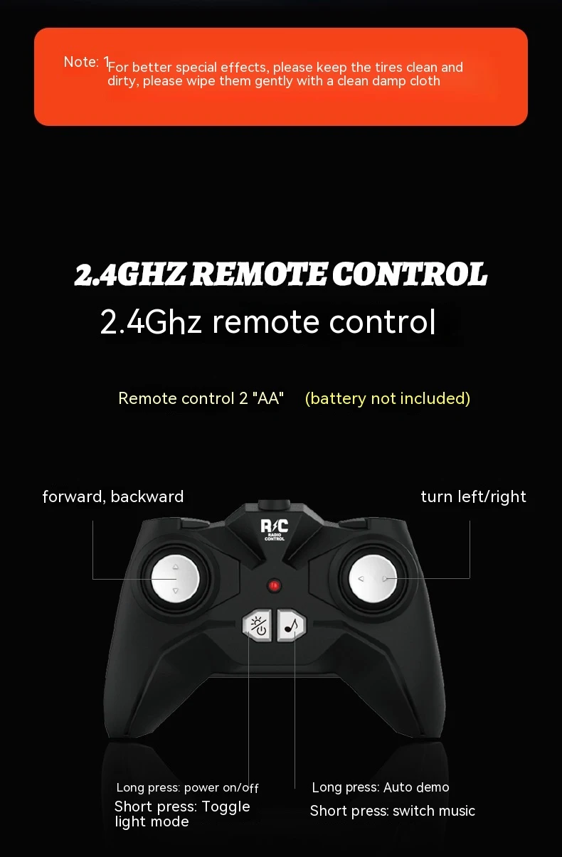 Music Light Remote Control 360 Degrees Rotary Dinosaur Head Shark Head Children's Toy Car Fun and Entertainment. — photo 24