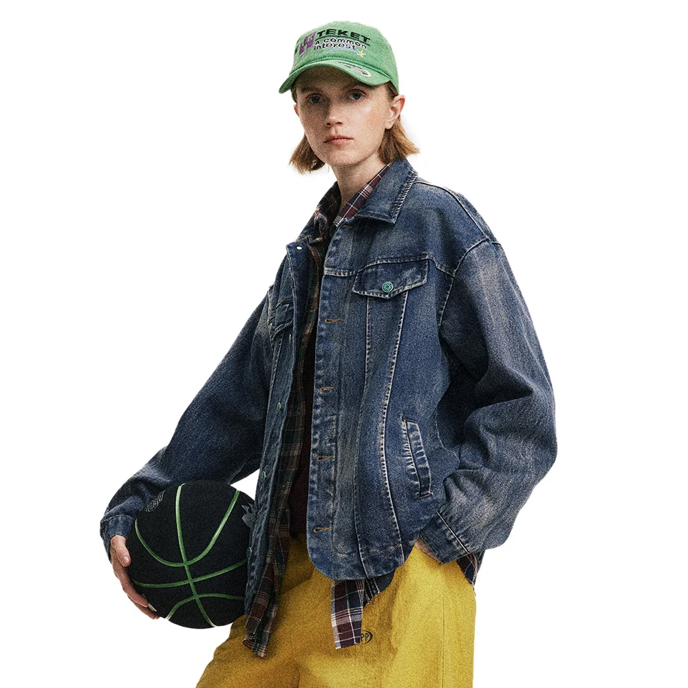 Giacca di jeans uomo donna punk primavera autunno distressed strappata giubbotto denim versatile per look casual e di tendenza — foto 15