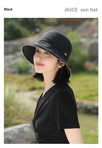 Title 7, Womens Stitching Bucket Hat, Sun-proof and Bre...