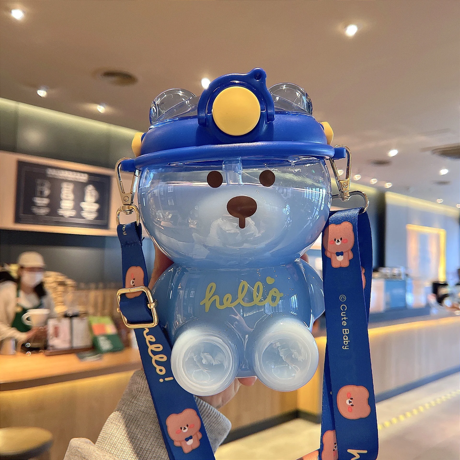 Title 4, Summer Cute Bear Water Cup With Large Capacity....