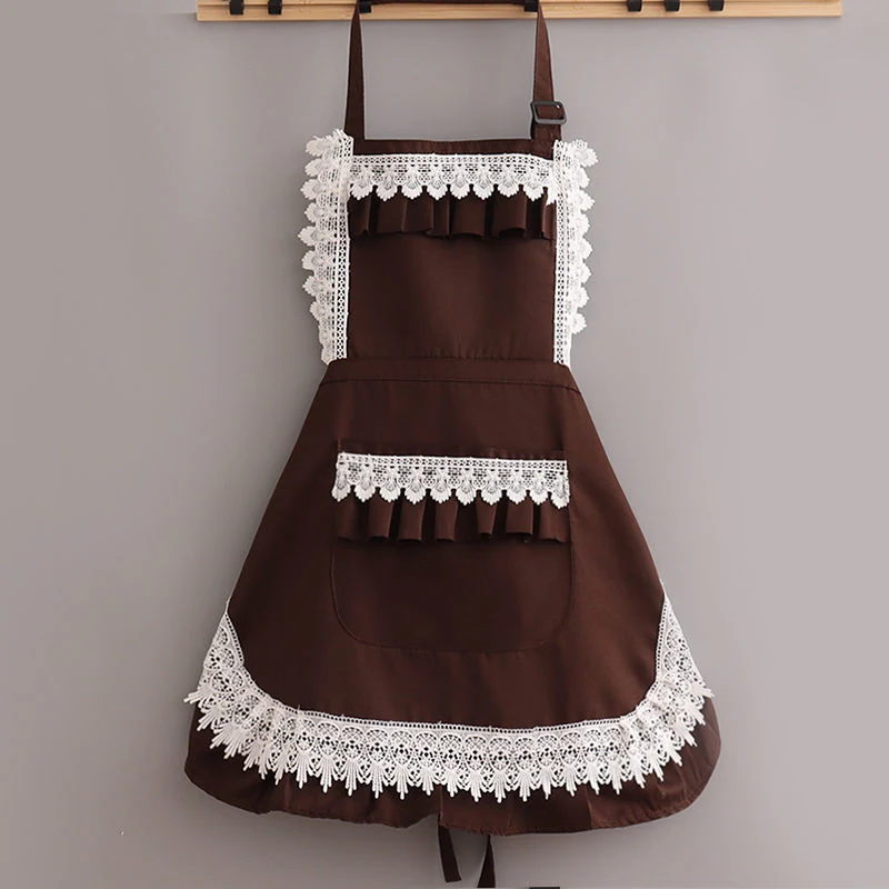 Lace Princess Apron Waterproof Breathable High Grade Work Apron, providing stylish protection and comfort for various ta — photo 3