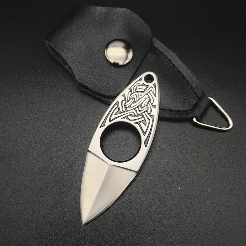 Coltello mini portatile Olive Outdoor, alta durezza, lama dritta affilata. Tagli precisi e facile da trasportare, perfetto per l'outdoor. — foto 4