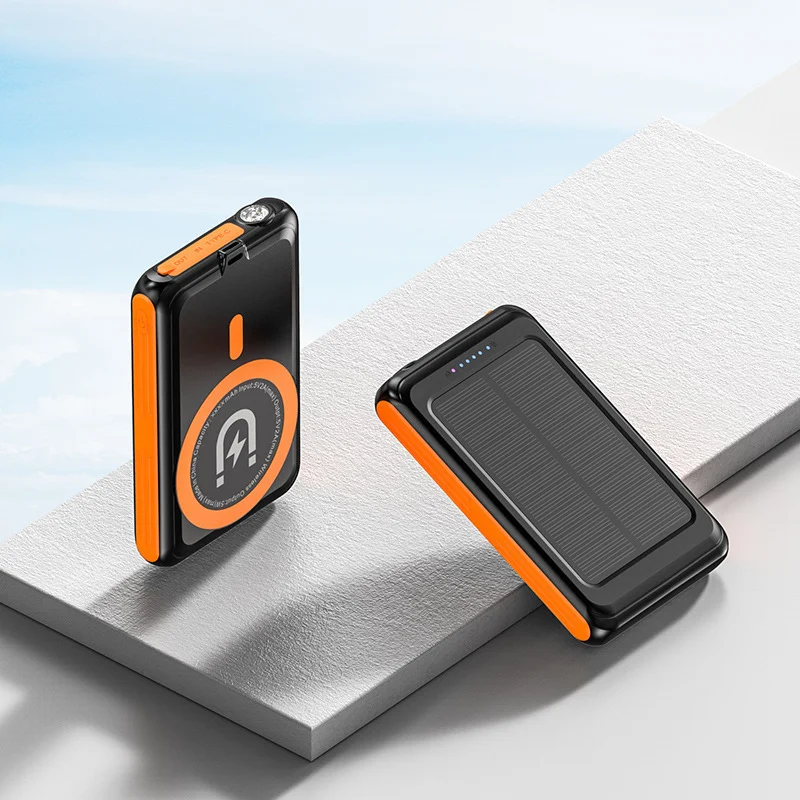 Title 6, 5000 mAh Magnetic Solar Charging Unit Power up ...