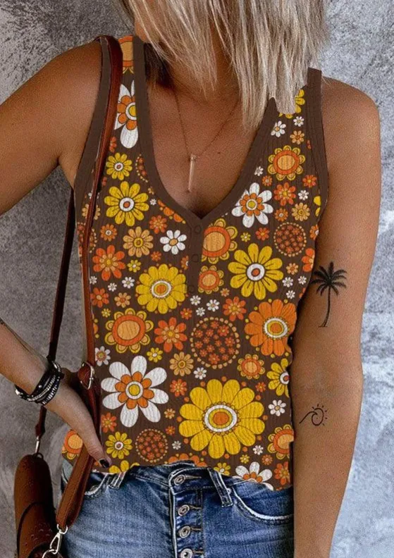 Title 18, Womens Clothing Abstract Printing Casual V-nec...