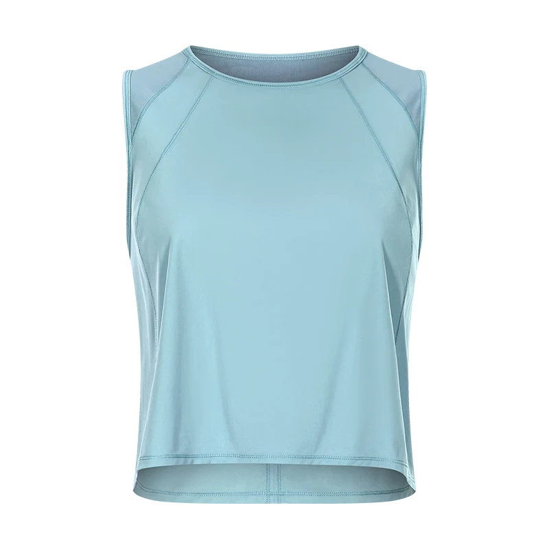 Sleeveless Vest Cropped Short Sexy Back Hollow-out Quick-drying Breathable Sports Casual Yoga Clothes — photo 18