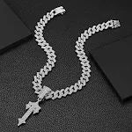 Colar pingente de espada hip hop masculino, acessório de moda. Adicione um toque de estilo urbano e autêntico ao seu visual. Mostre sua atitude. — foto 11
