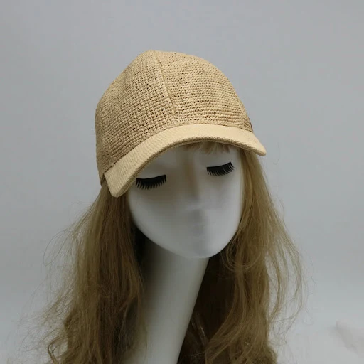 Title 18, Breathable Same Shade Baseball Straw Hat, Ladie...