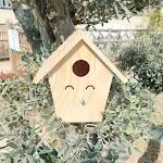 Wooden bird house can be hung solid wood bird cage bird nest outdoor bird house 1 piece — photo 1