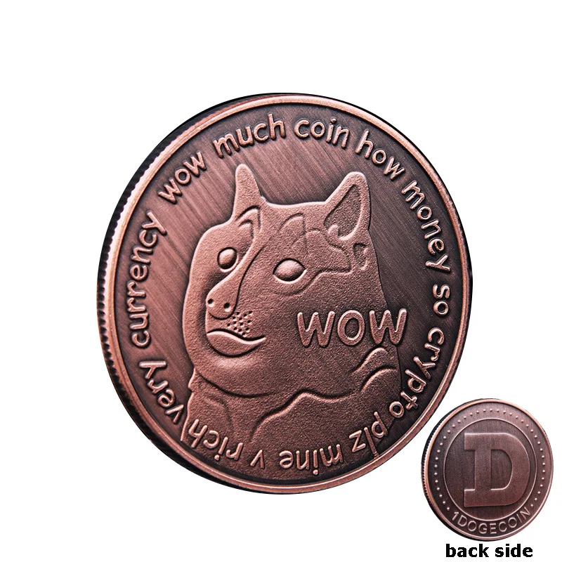 WOW Dogecoin To The Moon! Moedas Comemorativas Banhadas a Ouro, Estampa Fofa de Cachorro, Presentes Colecionáveis para Fãs de Doge — foto 9