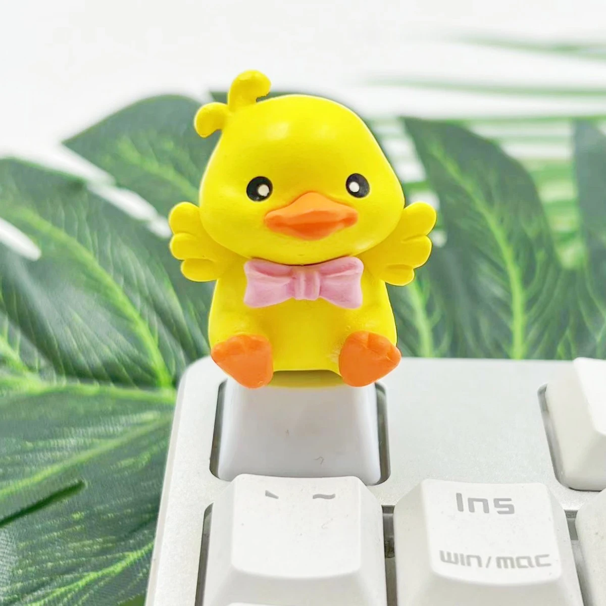 Handmade Small Yellow Duck Cross Axle Mechanical Keyboard Keycaps for a unique typing experience and personalized keyboa — photo 13