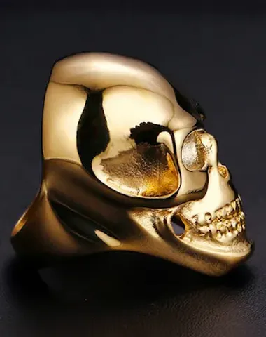 European and American punk ghost ring black skull ring, two color options. Make a statement with this edgy and unique ac