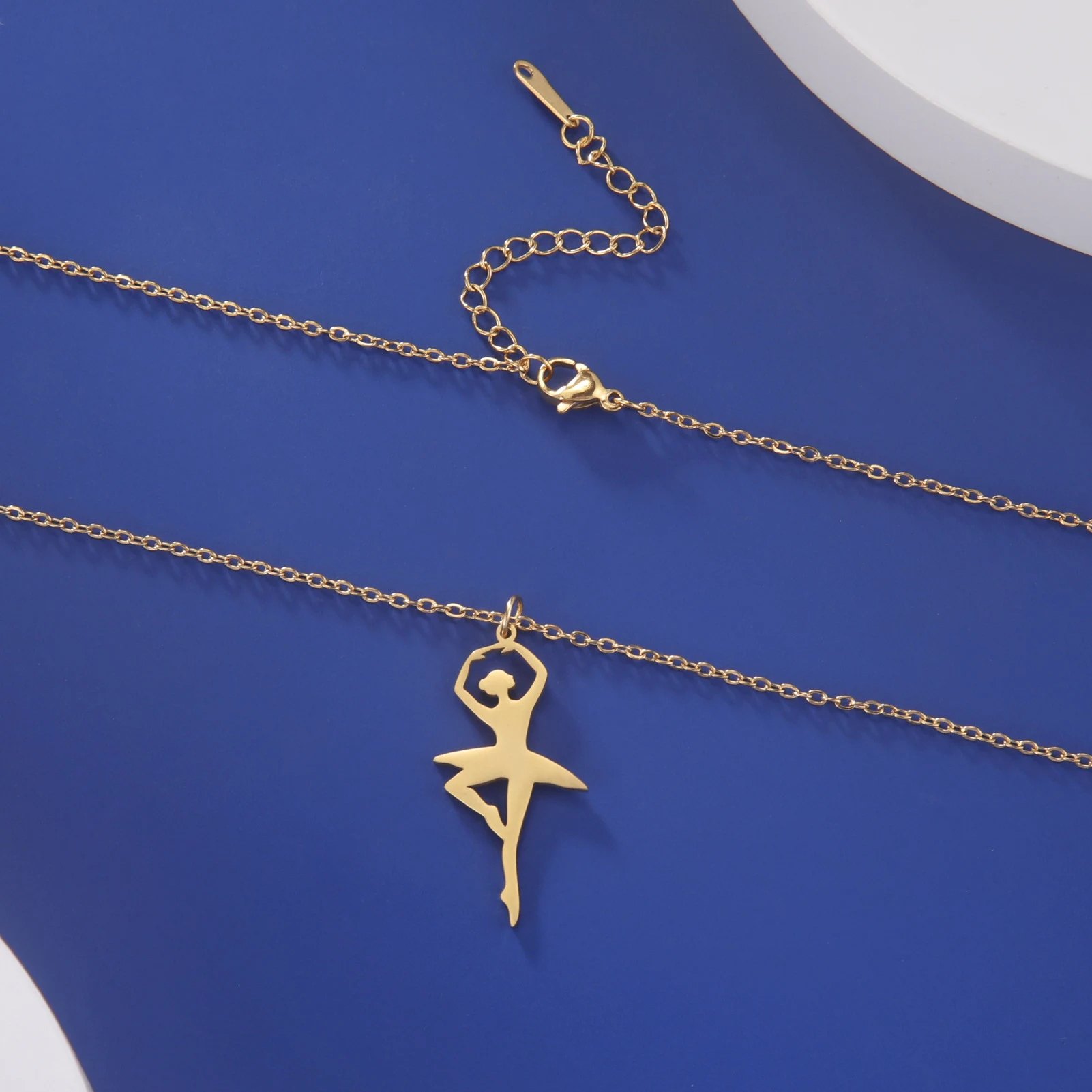 Colar de aço inoxidável 304 com pingente de suporte para pontas de sapatilha de ballet, design especial e suporte para bailarinas. — foto 5