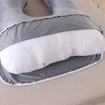 Travesseiro para dormir de lado com almofada lombar em formato G de veludo cristal removível, conforto e suporte aprimorados. — foto 17