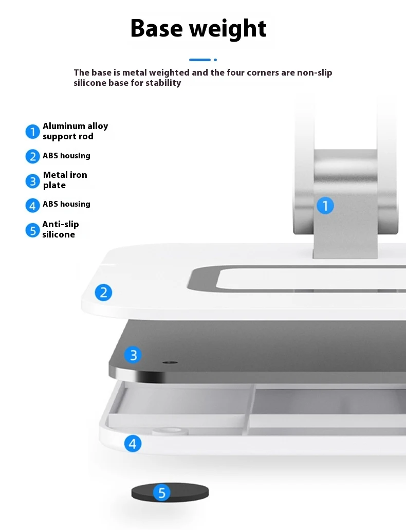 Title 4, Desktop Folding Tablet and Mobile Phone Stand m...