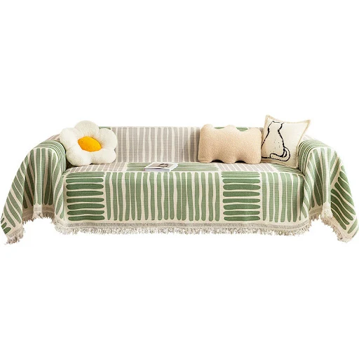 Title 1, Striped Sofa Towel Anti-cat Scratch Protector M...