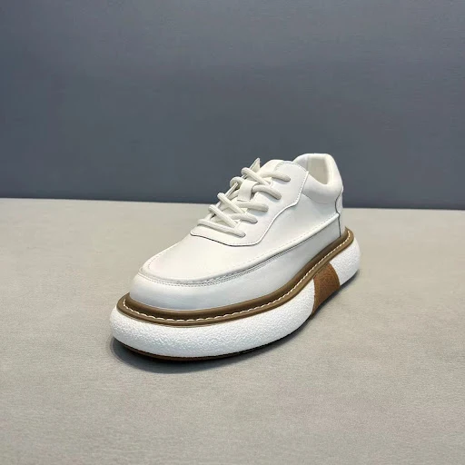 Title 8, Mens Breathable Leather Shoes Trendy Platform ...