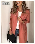 Solid color long sleeve fake pocket casual blazer, a versatile and stylish piece perfect for everyday wear, offering com — photo 1