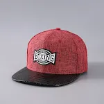 Rust Red Fine Lines Black Brim