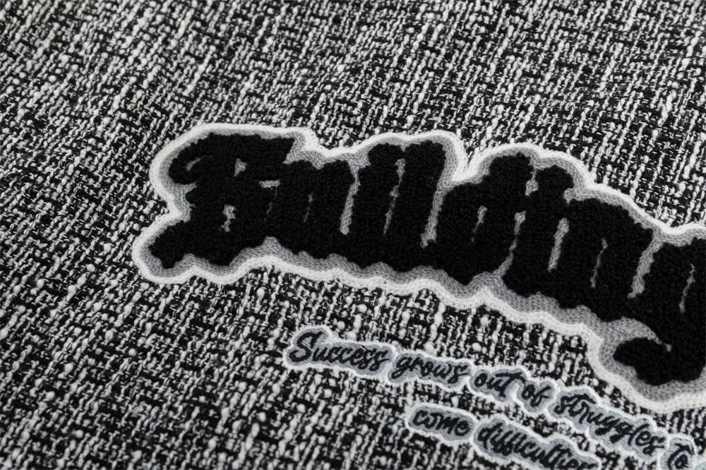 Title 3, Mens Letter Embroidery Woven Long-sleeved Shir...