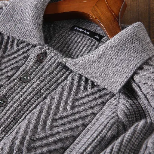 Title 1, Autumn And Winter Leisure Lapel Vintage Jacquar...