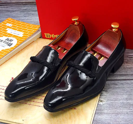 Title 13, Erkek Siyah Rugan Deri Klasik Loafer Ayakkabı, ...