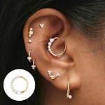 Brincos de osso de ouvido minimalistas INS em prata esterlina S925, perfeitos para um visual delicado e elegante, ideais para uso diário. — foto 11