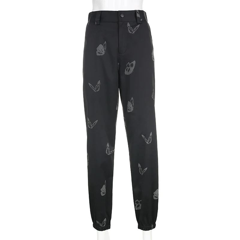 Butterfly reflective printed sports beam trousers, offering enhanced visibility and style for running, workouts and outd — photo 1
